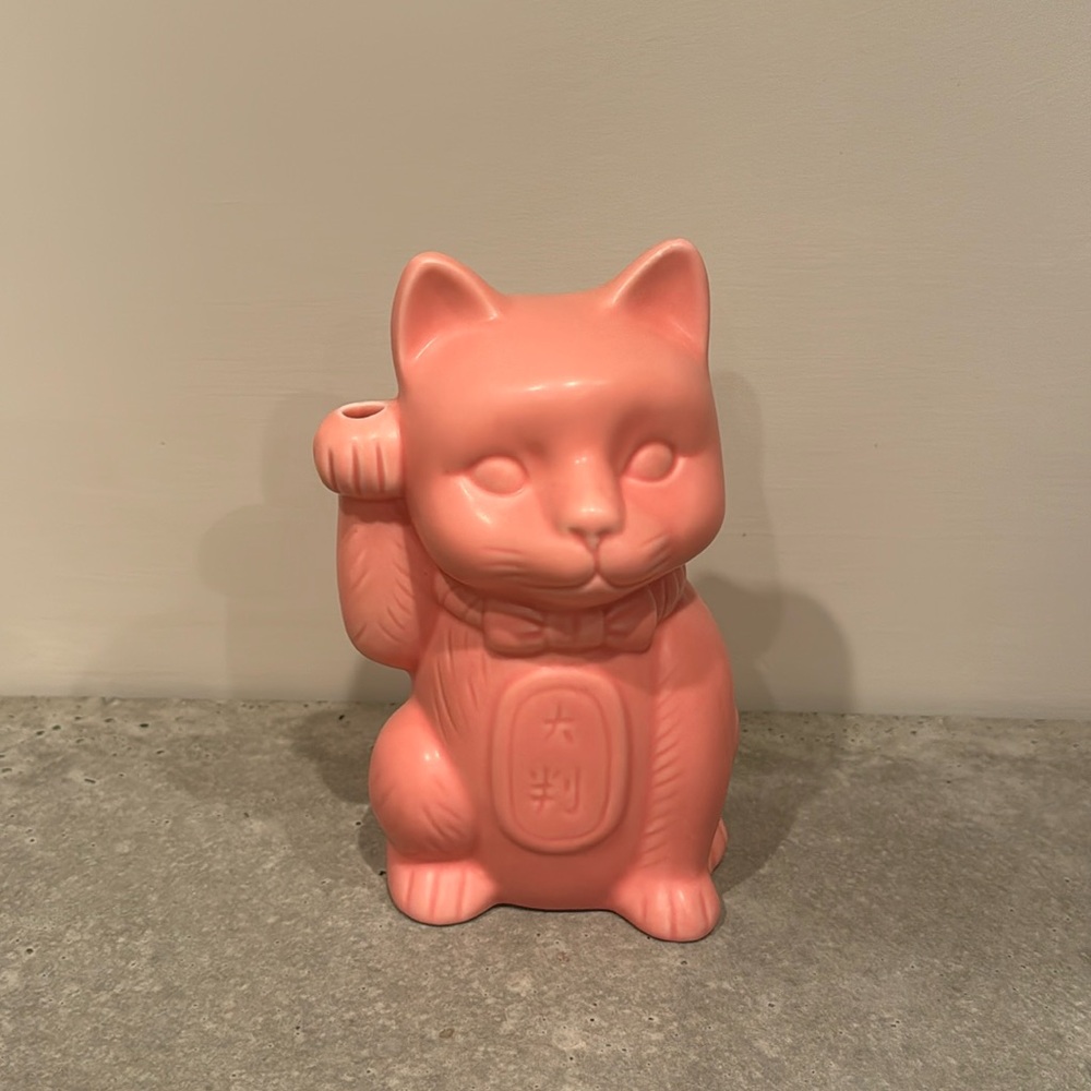 NWT HOLY GHOST PINK KITTY VASE DRINK BEVERAGE CUP VESSEL